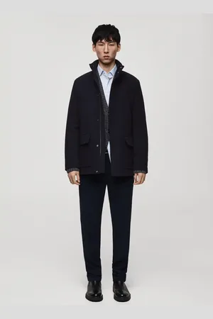 MANGO Wollmantel mit gestepptem Innenfutter - Herren - XL