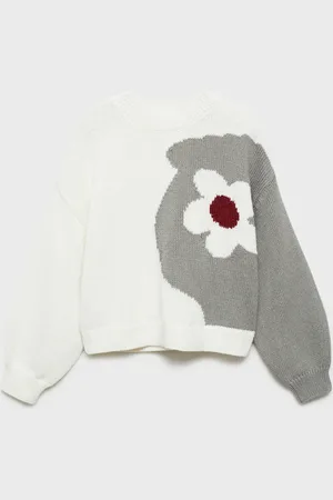 MANGO Strickpullover mit geblümtem Design - Kinder - 9-10 Jahre