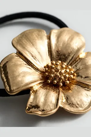 MANGO Haargummi mit Metallic-Blume - Damen - Einheitsgröße