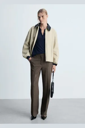 MANGO Gerade, fließende Hose - Damen - 34