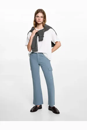 MANGO Ausgestellte Cargohose in Cropped-Länge - Mädchen - XXS