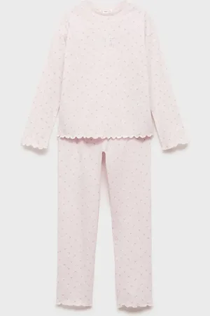MANGO Langer, bedruckter Pyjama - Kinder - 7-8 Jahre
