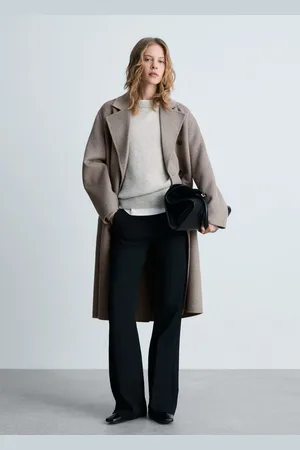 MANGO Langer Oversized-Mantel Handmade - Damen - L