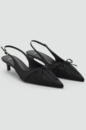 MANGO Spitz zulaufende Pumps mit Schleife - Damen - 39