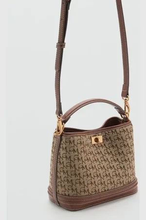 MANGO Mini-Shopper-Bag mit Logomuster - Damen - Einheitsgröße