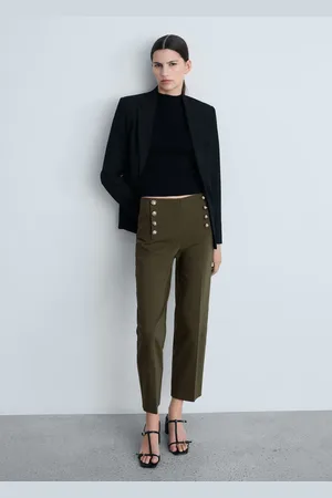 MANGO Gerade Hose mit Schmuckknöpfen - Damen - 44