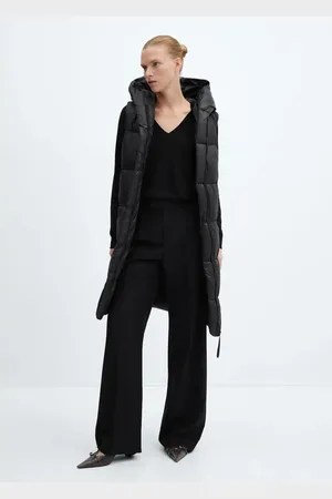 MANGO Lange Steppweste - Damen - XS