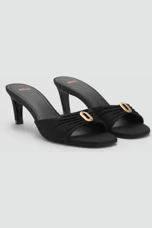 MANGO Sandalette mit Metallic-Detail - Damen - 37