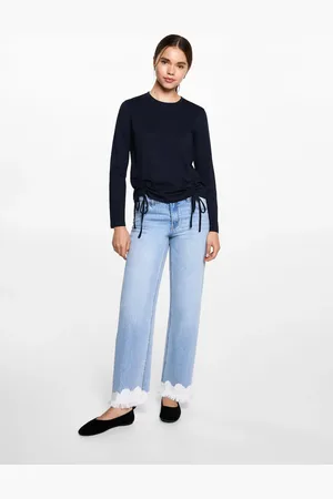 MANGO T-Shirt mit dekorativen Raffdetails - Mädchen - XXS