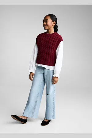 MANGO Wideleg-Jeans mit ausgefranstem Saum - Kinder - 8
