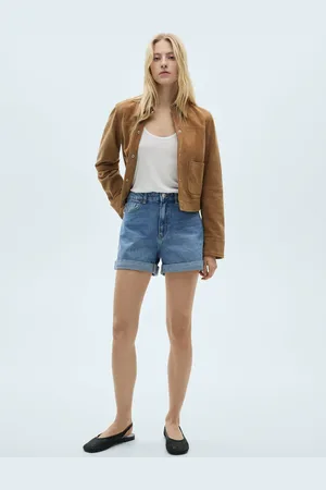 MANGO Mom Fit-Jeans-Shorts - Damen - 34