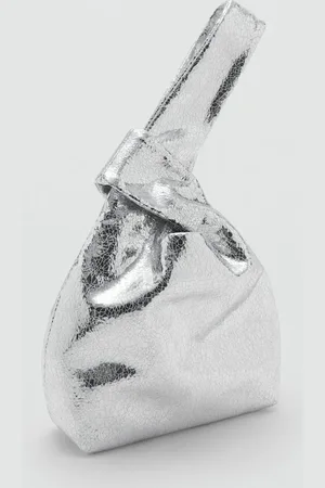 MANGO Metallisierte Handtasche - Damen - Einheitsgröße