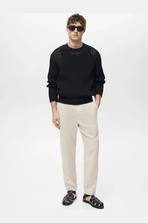MANGO Slim Fit-Leinenhose mit Kordel - Herren - 42