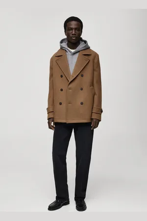 MANGO Wollmantel in Wickel-Optik - Herren - M
