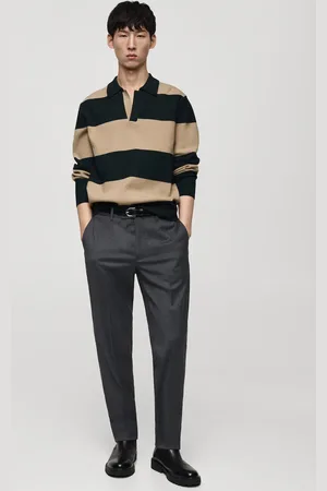 MANGO Polo-Sweatshirt mit Streifendesign - Herren - XL