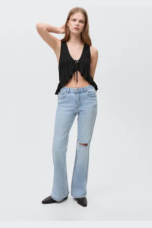 MANGO Flared Jeans mit Zierrissen - Mädchen - M