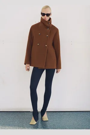 MANGO Kurzer zweireihiger Wollmantel - Damen - L