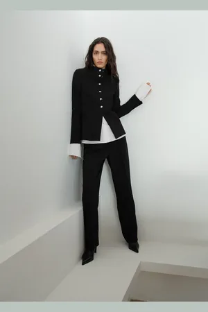 MANGO Jacke mit Stehkragen und Schmuckknöpfen - Damen - XL