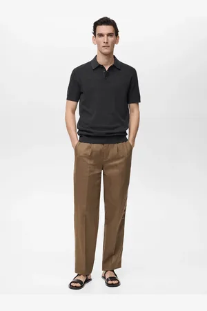 MANGO Slim-Fit-Strick-T-Shirt mit Struktur - Herren - M