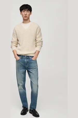 MANGO Tapered-Fit-Jeans Ben im Used-Look - Herren - 44