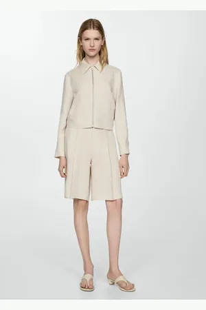 MANGO Jacke aus 100 % Leinen mit Reißverschluss - Damen - M