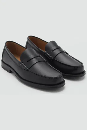 MANGO Leder-Mokassins mit Maskendetail - Herren - 42