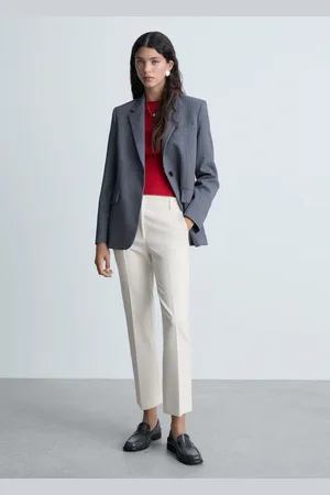 MANGO Gerade Bundfaltenhose - Damen - 32