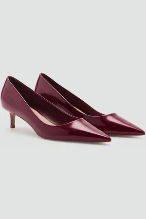 MANGO Kitten-Schuh mit Lackeffekt - Damen - 38