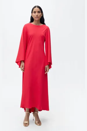 MANGO Langes Kleid mit Ballonärmeln - Damen - L