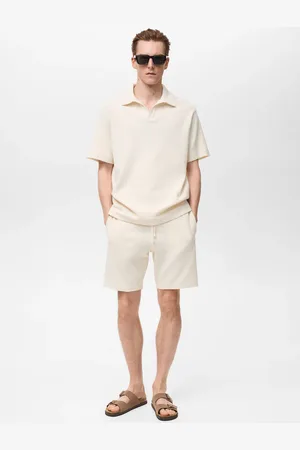 MANGO Strukturierte Bermudashorts aus Baumwolle mit Kordelzug - Herren - M