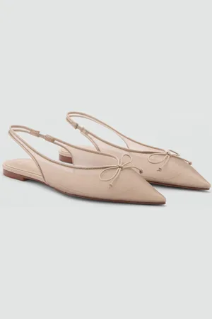 MANGO Strick-Ballerinas mit Schleifendetail - Damen - 36