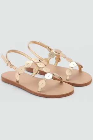 MANGO Riemen-Sandale im Metallic-Look - Kinder - 32