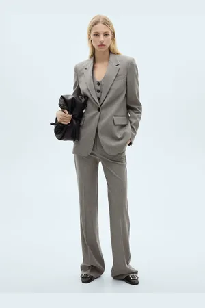 MANGO Gerader Blazer mit Pattentaschen - Damen - XXL