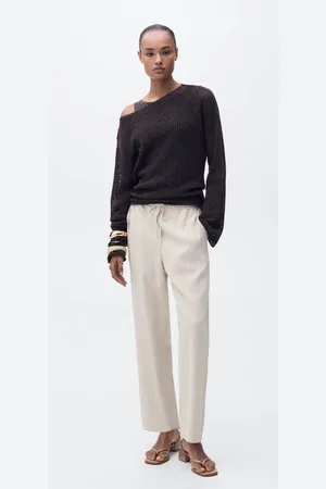 MANGO Fließende Hose mit Stretchbund - Damen - XL