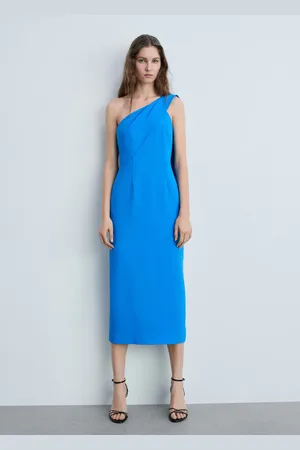 MANGO Asymmetrisches Kleid mit Schleife am Hals - Damen - S