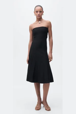 MANGO Schulterfreies A-Linien-Strickkleid - Damen - L