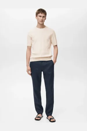 MANGO T-Shirt mit strukturierten Streifen - Herren - S
