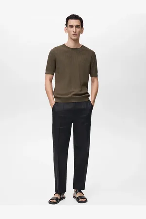 MANGO T-Shirt mit strukturierten Streifen - Herren - XL