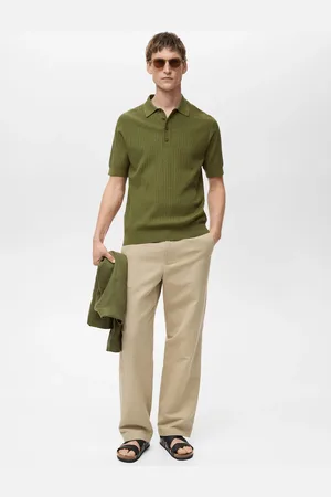 MANGO Geripptes Poloshirt aus Baumwollgemisch - Herren - XL