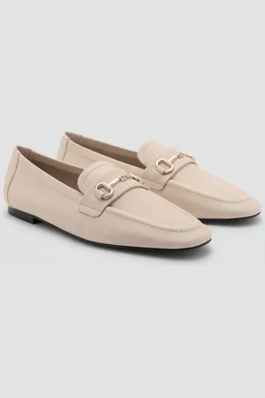 MANGO Leder-Mokassins mit Schnalle - Damen - 35