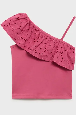 MANGO Asymmetrisches T-Shirt mit Volant - Kinder - 7-8 Jahre