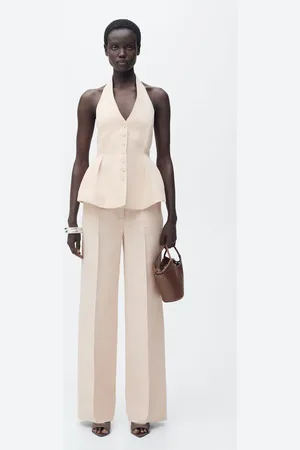 MANGO Neckholderweste mit Abnähern - Damen - L