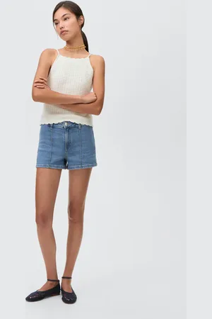MANGO Gerade Jeans-Shorts - Mädchen - XL