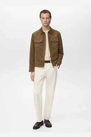 MANGO Jacke mit Wildledereffekt und Reißverschluss - Herren - L