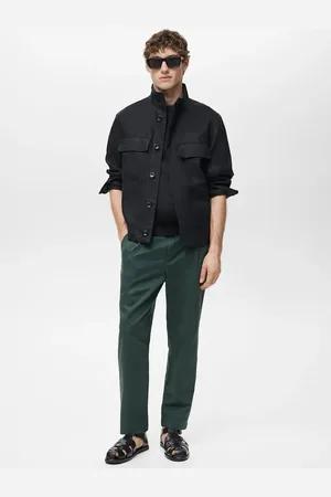 MANGO Slim Fit-Leinenhose mit Kordel - Herren - 42