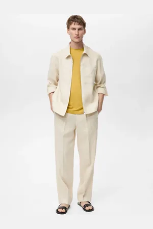 MANGO Jacke aus 100 % Leinen mit Reißverschluss - Herren - L
