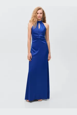 MANGO Satiniertes Neckholderkleid - Mädchen - XXS