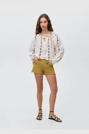 MANGO Jeansshorts mit ausgefranstem Saum - Mädchen - M
