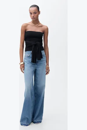 MANGO Bandeau-Top mit Knotendetail - Damen - M