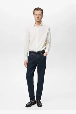 MANGO Gestreiftes Seersucker-Hemd - Herren - XL
